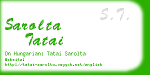 sarolta tatai business card